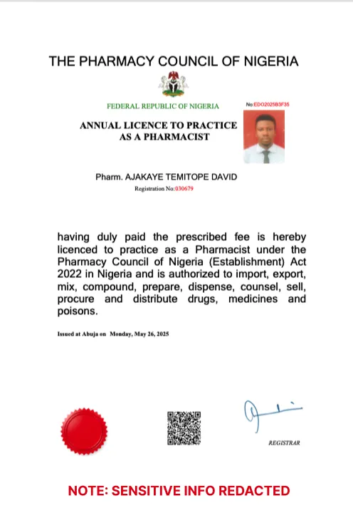 License Certificate